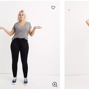 MADEWELL Black Carbondale 8" SKINNY Stretch Jeans